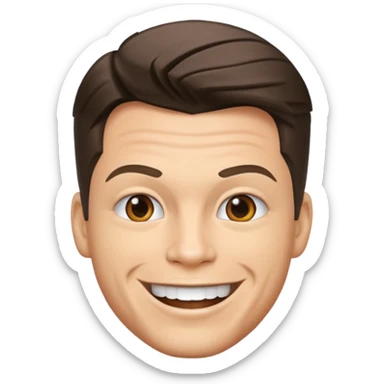 photo realistic Theo von smiling very wide sticker