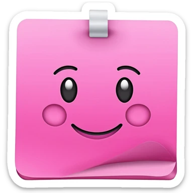 pink post-it note sticker