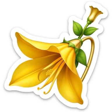 golden trumpet flower sticker