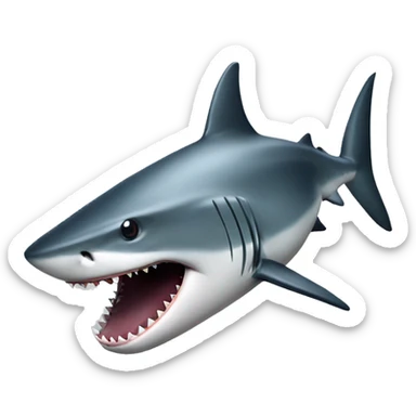 Realistic shark sticker