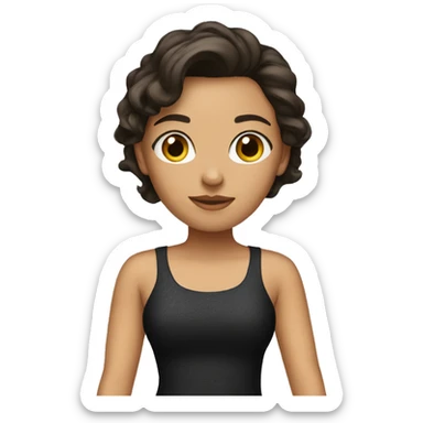 brunette in short dres sticker