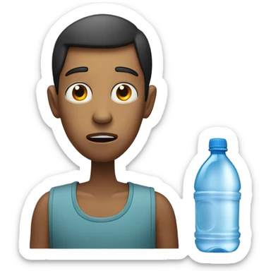 Person who is thirsty sticker