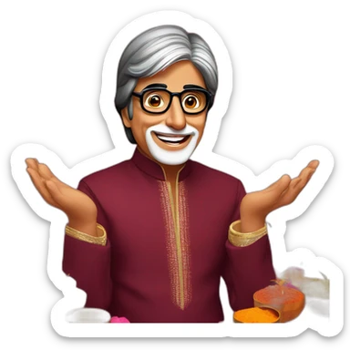 amitabh bachchan celebrating Diwali sticker