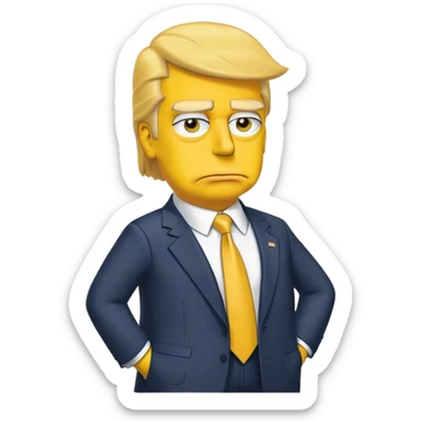 Simpson trump sticker