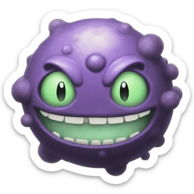 the pokemon koffing with a smoky effect sticker