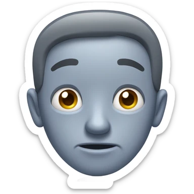 Confused faced  sticker