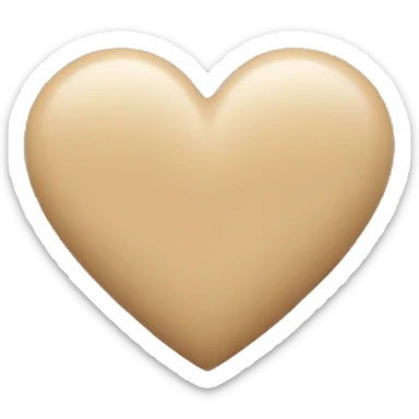 Beige heart  sticker