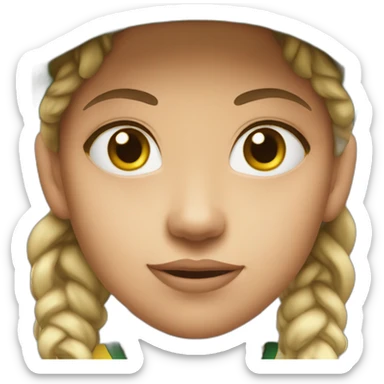 girl softball face sticker