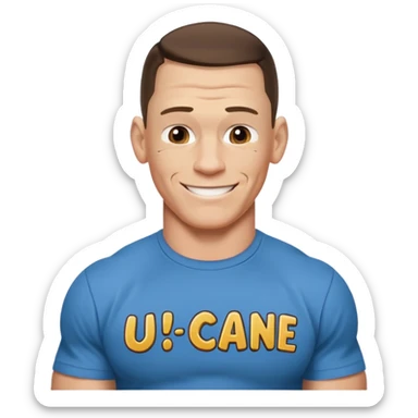 John cena emoji wearing t-shirt u cant c me sticker