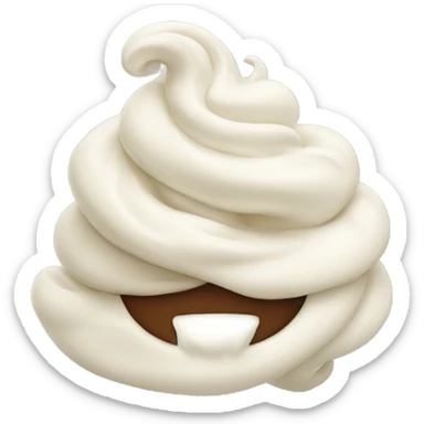 white twisted cream sticker