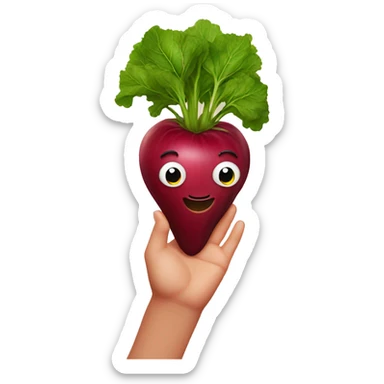 beetroot anand tomato holding hands sticker