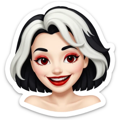 Cruella laughing sticker