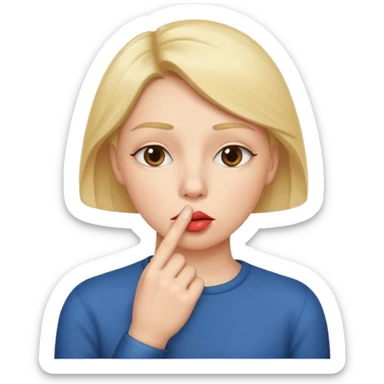 add-a-finger-in-front-of-the-pursed-lips-to-clearly-show-the-shushing-gesture sticker
