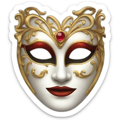 venetian mask sticker
