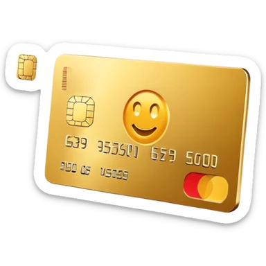 Credit card with chip sticker