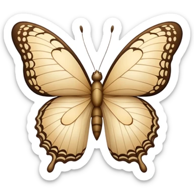 бабочка beige sticker