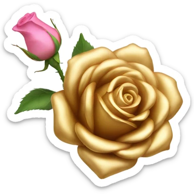 Golden rose with pink tipped petals  sticker