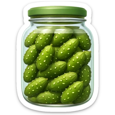 Gherkins in jar sticker