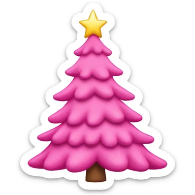 Pink Christmas tree  sticker