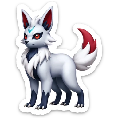 Absol-Umbreon-Zorua-Zangoose-Fakémon-hybrid-creature (full body)  sticker