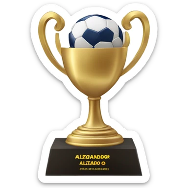 jugador alzando un trofeo sticker