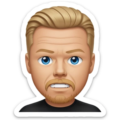 James Hetfield with blue eyes sticker