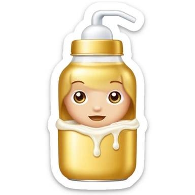 Biberón dorado con diamantes 🍼con ese biberón  de bebe sticker