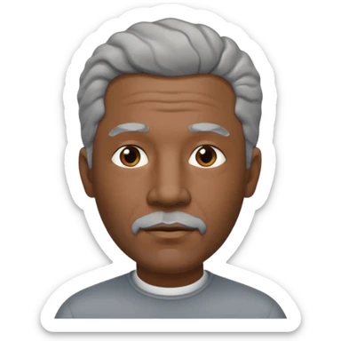 An avatar of a cool debinaire black man in his early sixties with shorter wavy gray hair, short sideburns and a short trimmed goatee. sticker