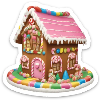 Candy land gingerbread house  sticker