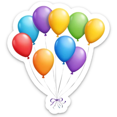 24 birthday balloons  sticker