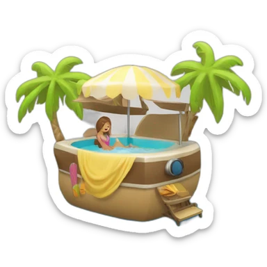 Vacances a la plage sticker