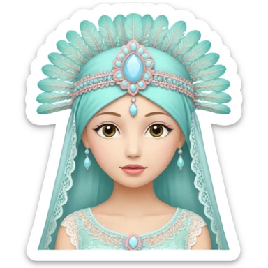 a pastel headdress hat apparel sticker