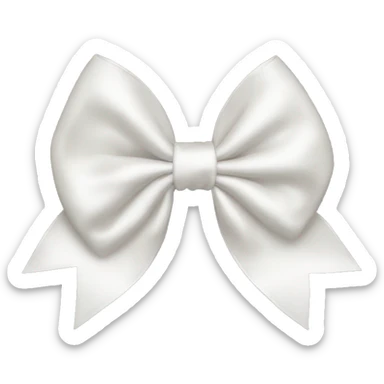 white satin bow sticker