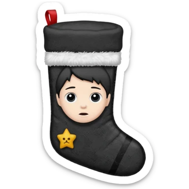 Christmas with fuel shortages, drawings for children sticker