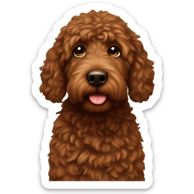 Brown Doodle with Brown nose sticker
