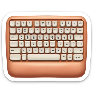 Computer keyboard missing keys, one spot replaced with exposed muscle. sticker