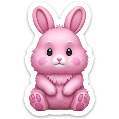 Conejo rosado sticker