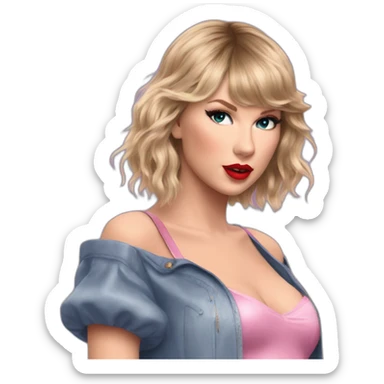 Taylor swift in the lover eras tour outfit sticker