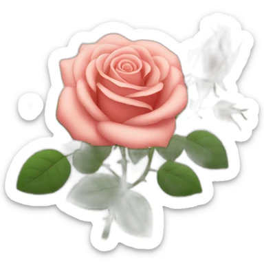 Rose with vines sticker