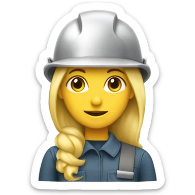 blonde welder girl sticker