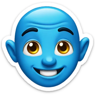 blue genie happy sticker