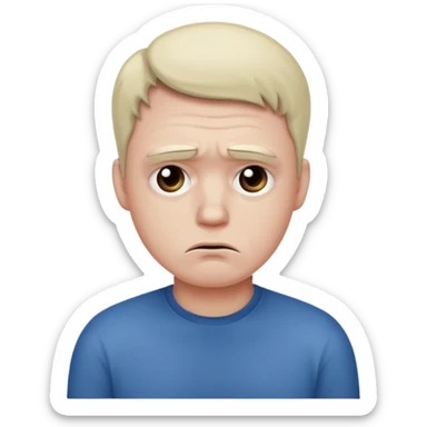 depressive man using social media sticker