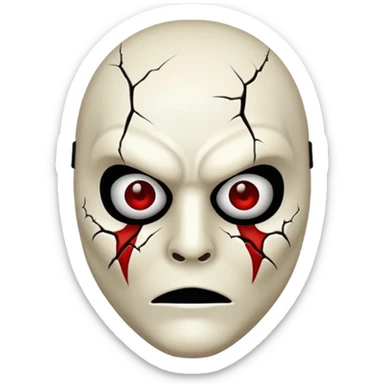 Scary halloween movie Mask sticker