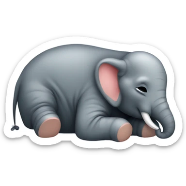 elefant sleeping  sticker