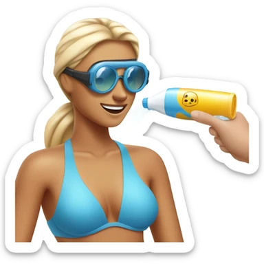 Spray tanning sticker