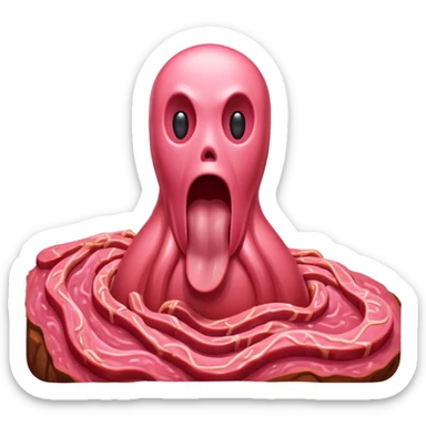 Edvard munch scream with SPAM MEAT landscape  sticker