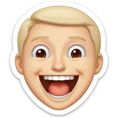 Hysterically laughing sticker