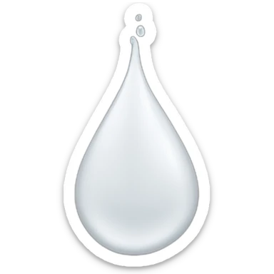 Drops of White viscous liquid sticker