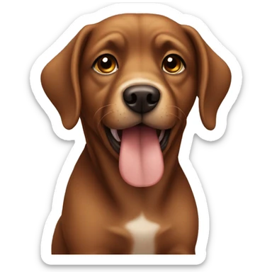 A Little Brown dog no white sticker