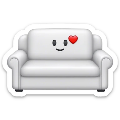 an iPhone big as the couch on a white couch sticker
